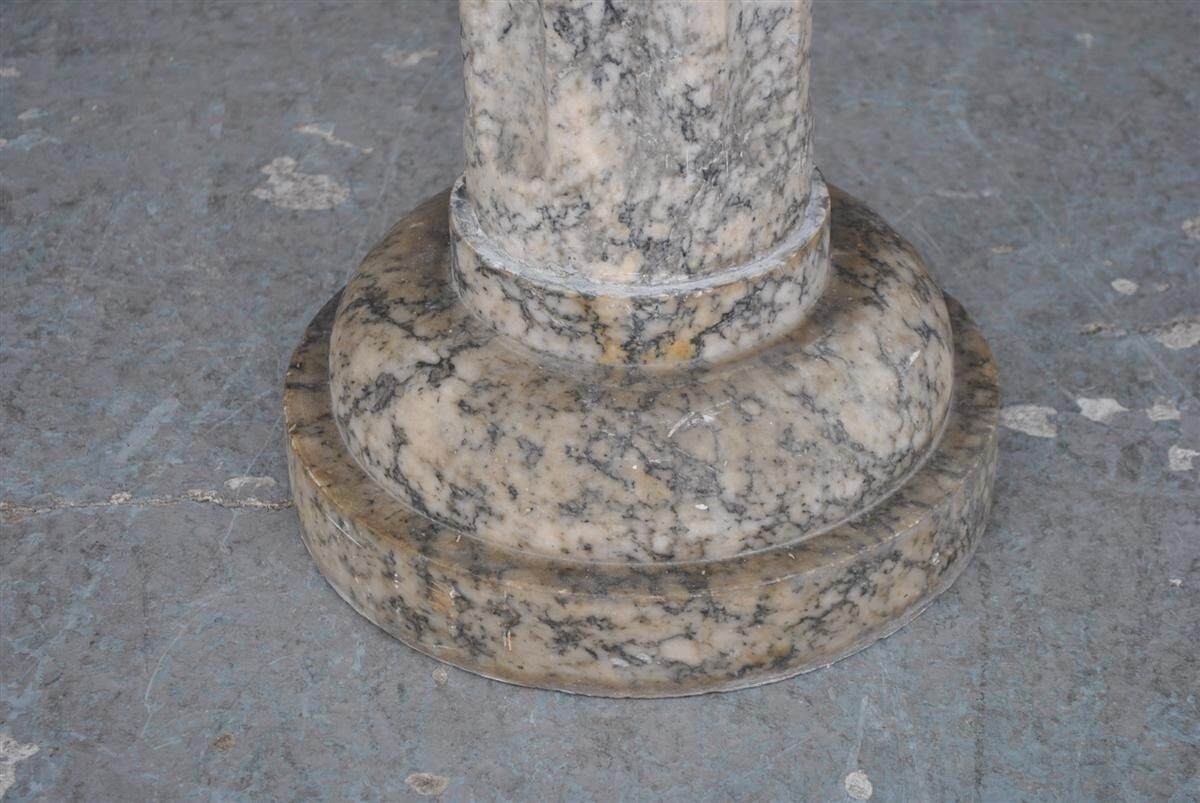 Fluted marble time column XIX