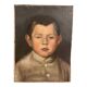 Painting XIXth, portrait of a young boy