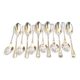 ST MEDARD set of 12 dessert spoons coffee model old net style Chinon 14.5 cm