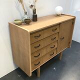 50s vintage oak chest of drawers