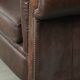 Luxury brown cow leather Chesterfield armchair with a timeless English look