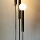 Lampadaire années 70 chromé 3 boules opalines blanche