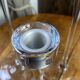 Set of three glass candle holders, Blomster, 1990