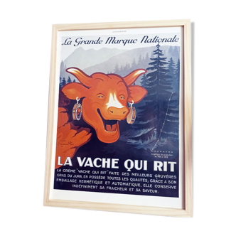 Original 1929 advertising print - vache what rit- 30x40cm - with frame