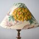 Abat-jour, tussu toile de Jouy vintage,  botanique