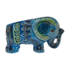 Vintage elephant statue, Aldo Londi for Bitossi, Rimini blue series.
