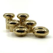 6 small brass candlesticks • Landskrona Mässing • Sweden • Circa 1978
