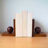 Pair (2) Wooden Bookends - Amsterdam School - 1920s, the Netherlands