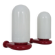 Pair of red and white Space Age wall lights 60s 70s