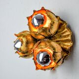 Pair of “flower” wall lights by Ferro Arte, Spain, 1960
