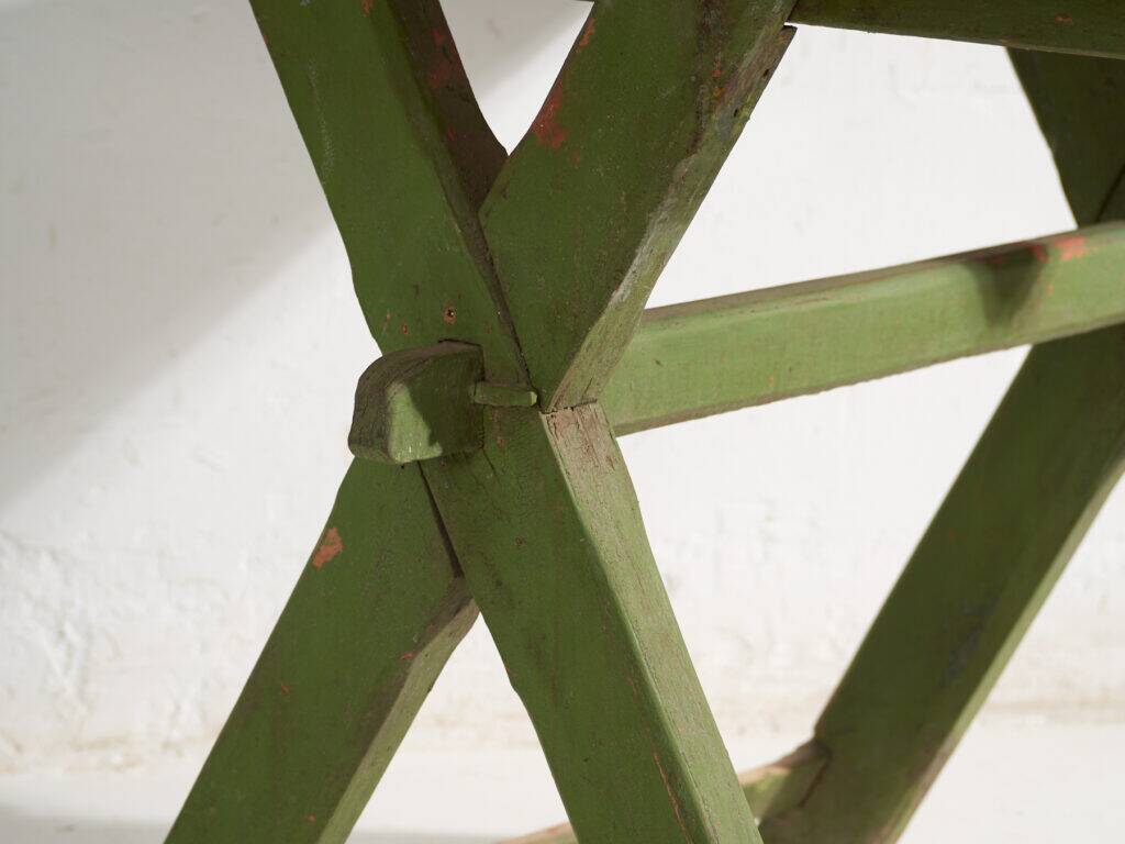 Antique trestle table made of pine wood – Central Europe, circa 1900