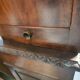 Dressing table art deco in mahogany mirror triptych