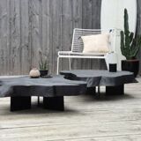 Burnt wood coffee table