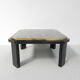 Table basse Fedam, Hollywood Regency, marbre dans cadre en acier