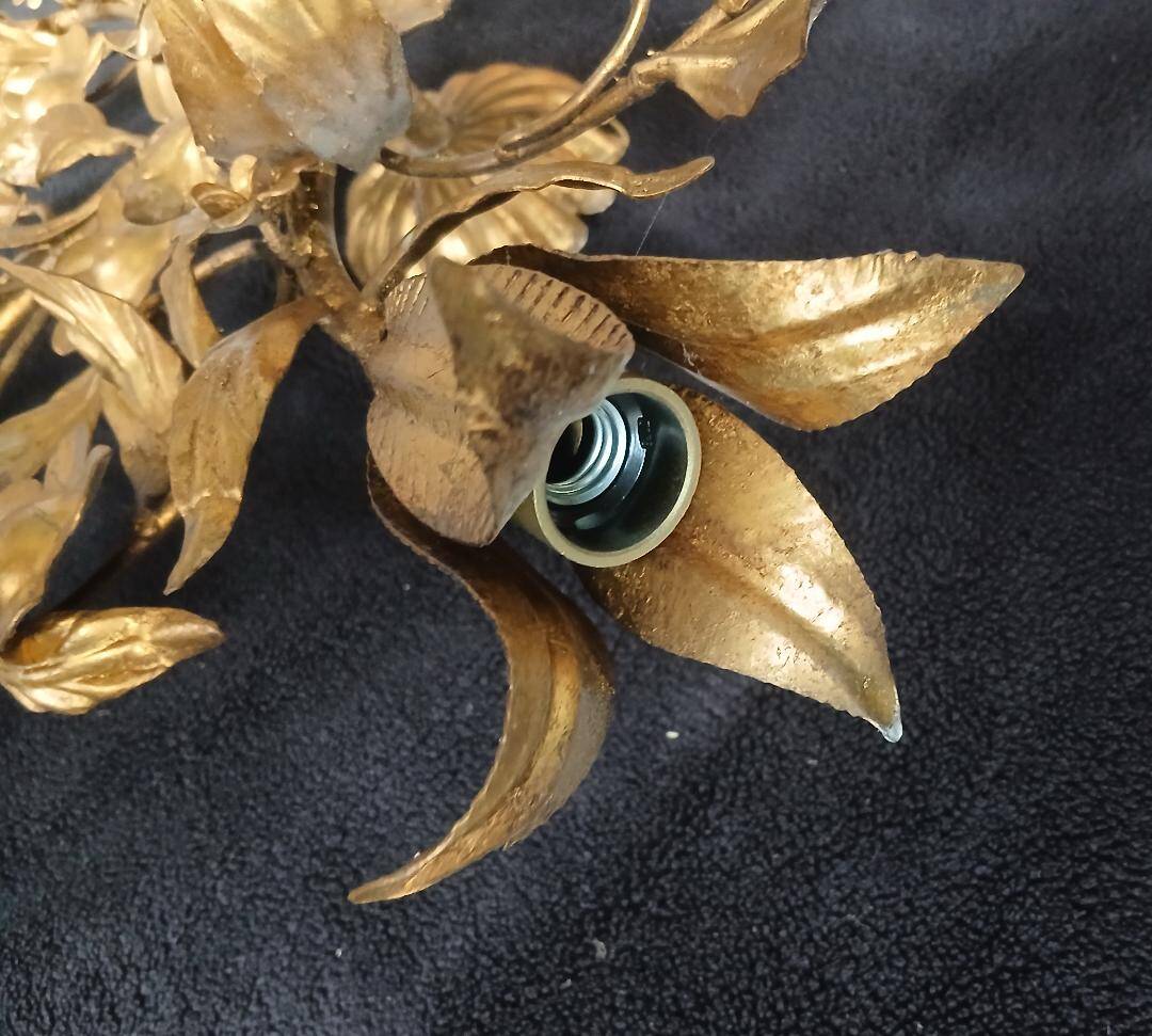 Ceiling light chandelier metal gold Italy style Hans Kogl