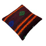 Vintage turkish kilim cushion cover , 40 x 40 cm