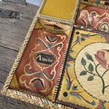 Jewellery box, secrets, straw marquetry and oriental patterns.