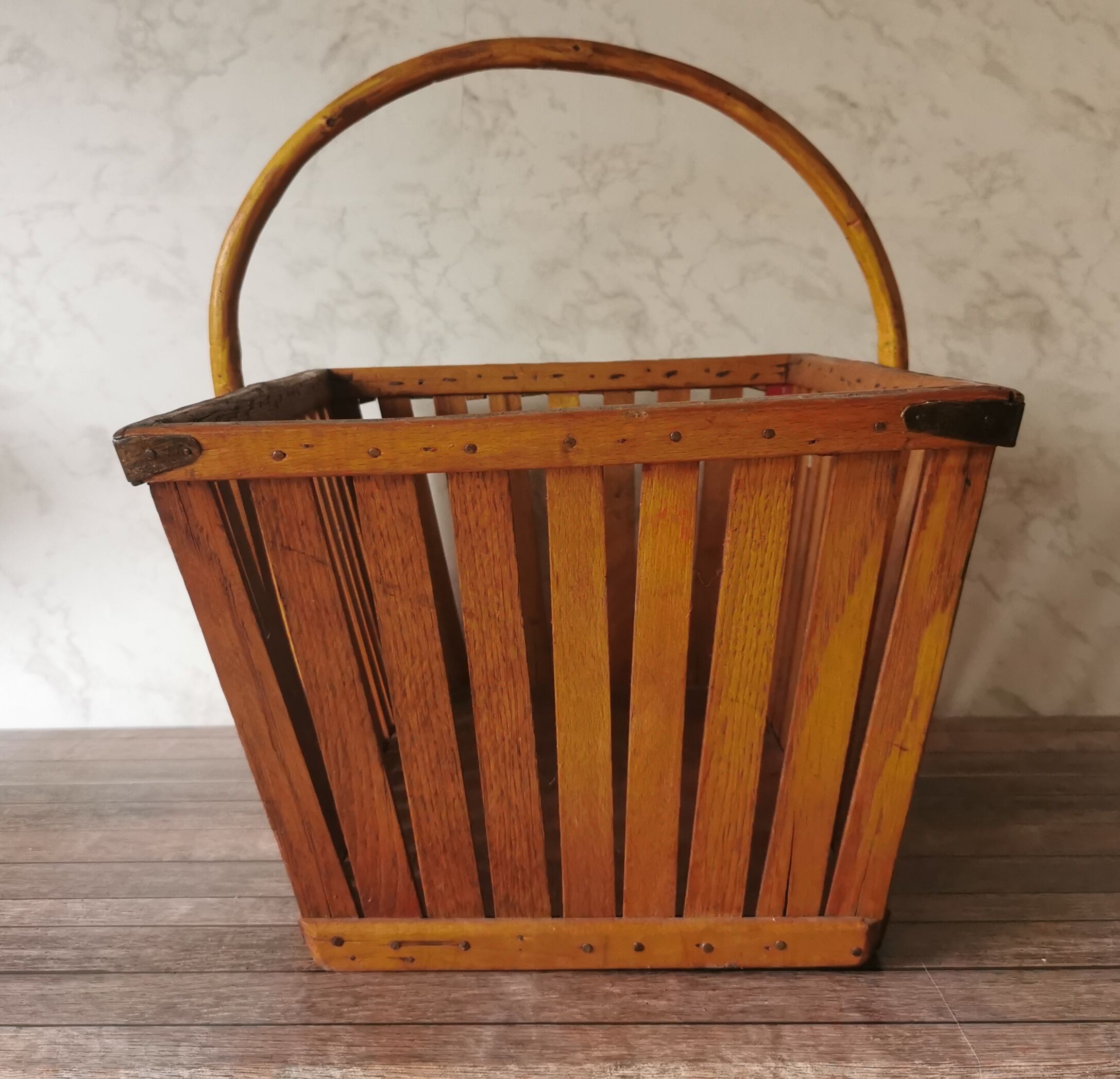 Old wooden basket