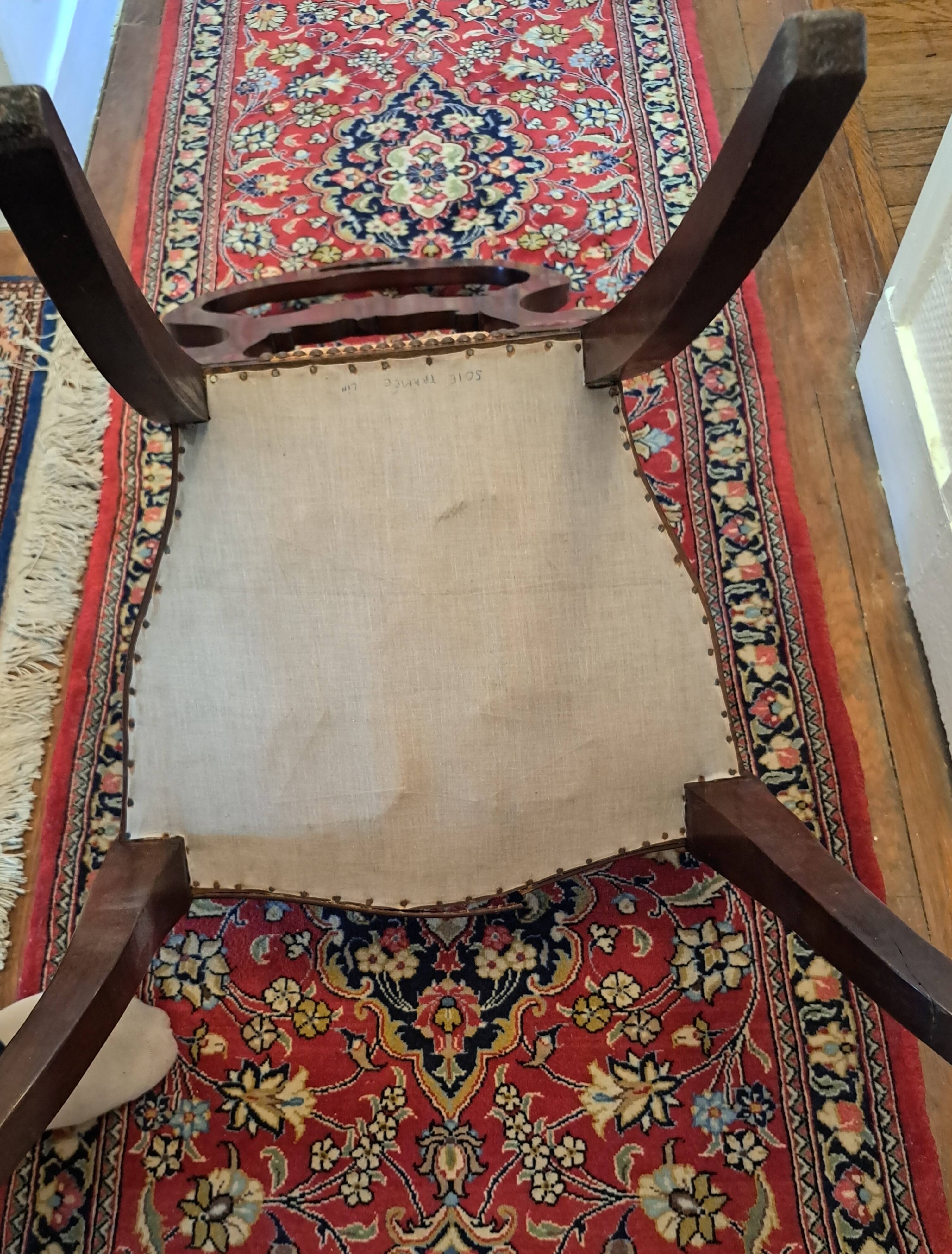 Pair of napoleon iii mahogany chairs