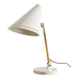 White Finnish Mid Century "9222" Table Desk Lamp by Paavo Tynell, 1940s