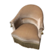 Beige velvet toad chair