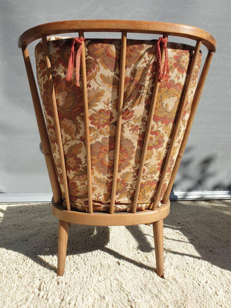 Paire fauteuils éventail esprit scandinave Baumann