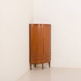 Agner Christoffersen mid-century modern corner cabinet in teak, Denmark, 1950s