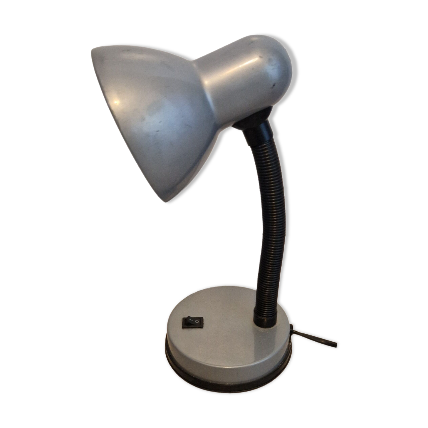 Lampe de bureau vintage grise par Seylumière