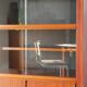 Teak and glass display cabinet, stamped "Seigneur", Scandinavian design, 1960