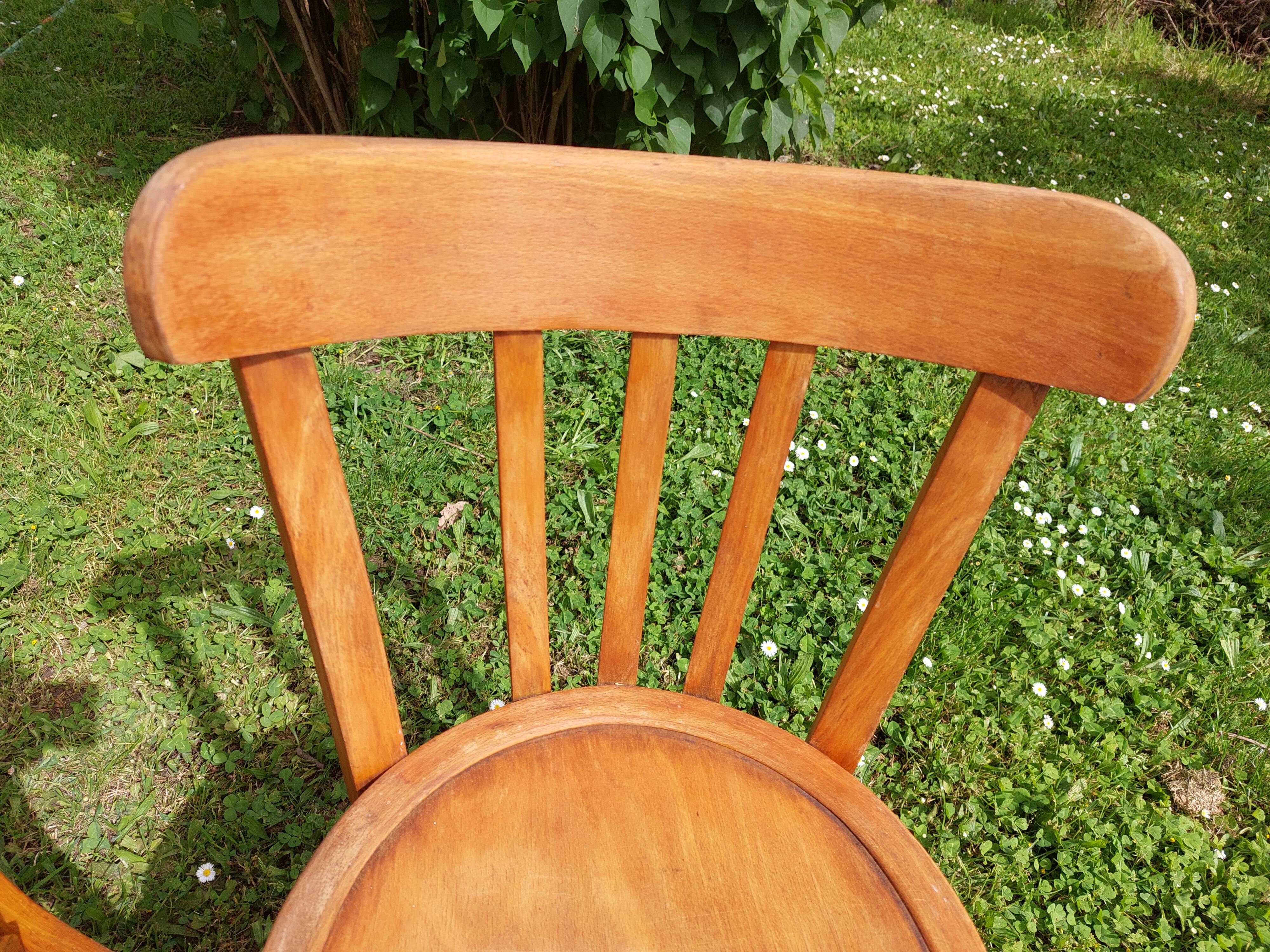 6 sanded bistro chairs