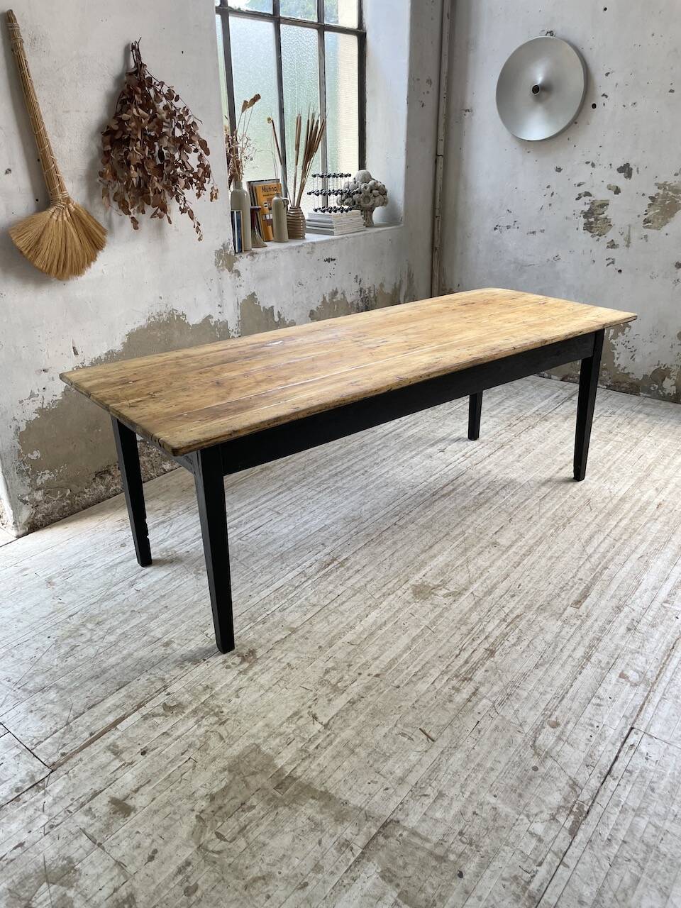 2m pine and oak farmhouse table