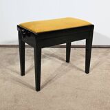 Adjustable Piano Bench, in Black Lacquered Wood – 1970