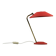 Red Shrink-Lacquered Brass Table Lamp, Germany, 1950s
