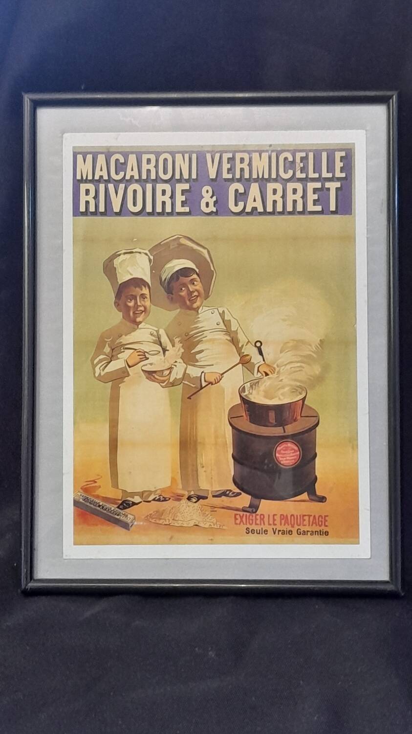 Vintage Rivoire and Carret advertising frame