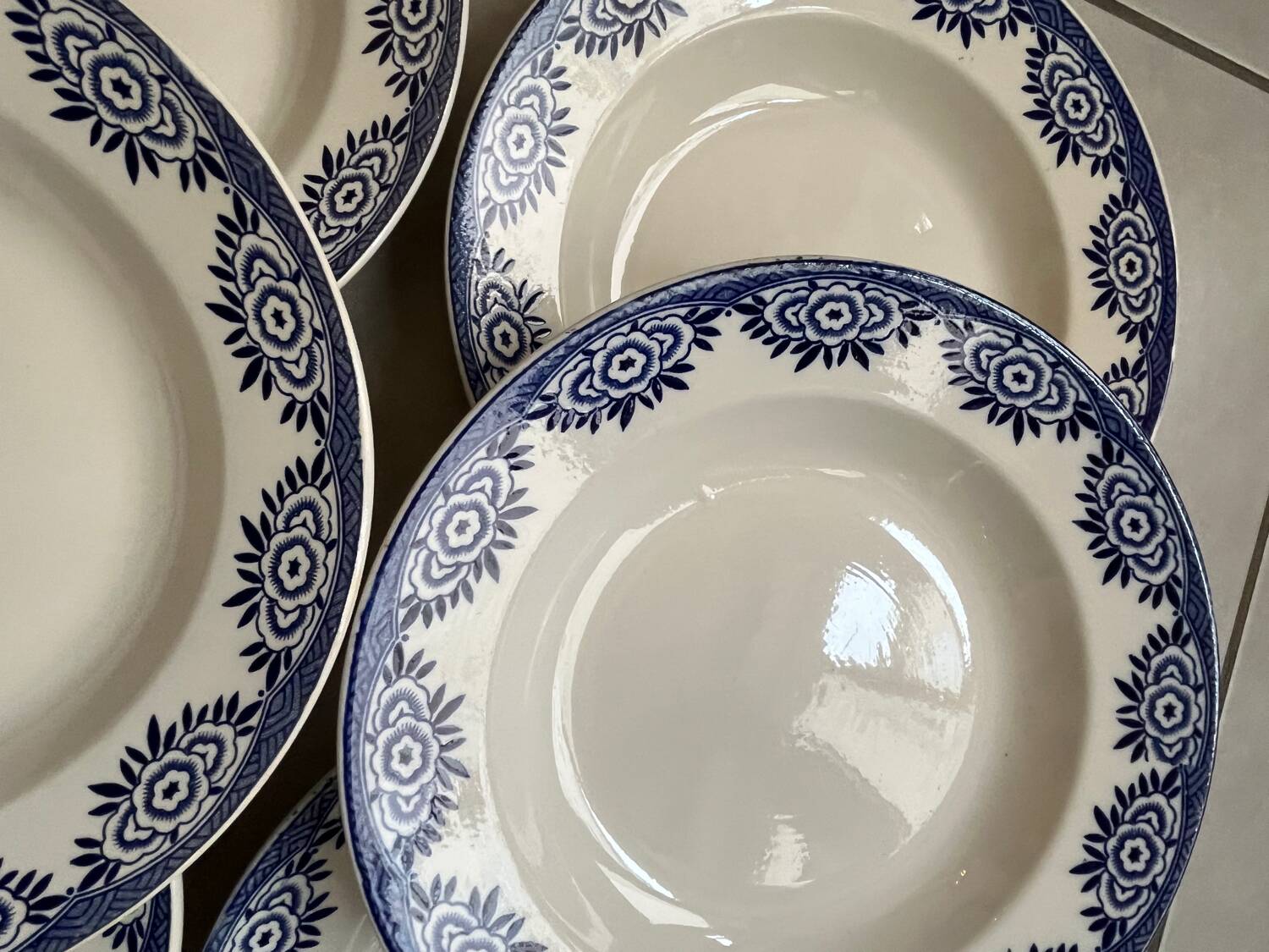 Set of 6 "Capri" plates Digoin Sarreguemines
