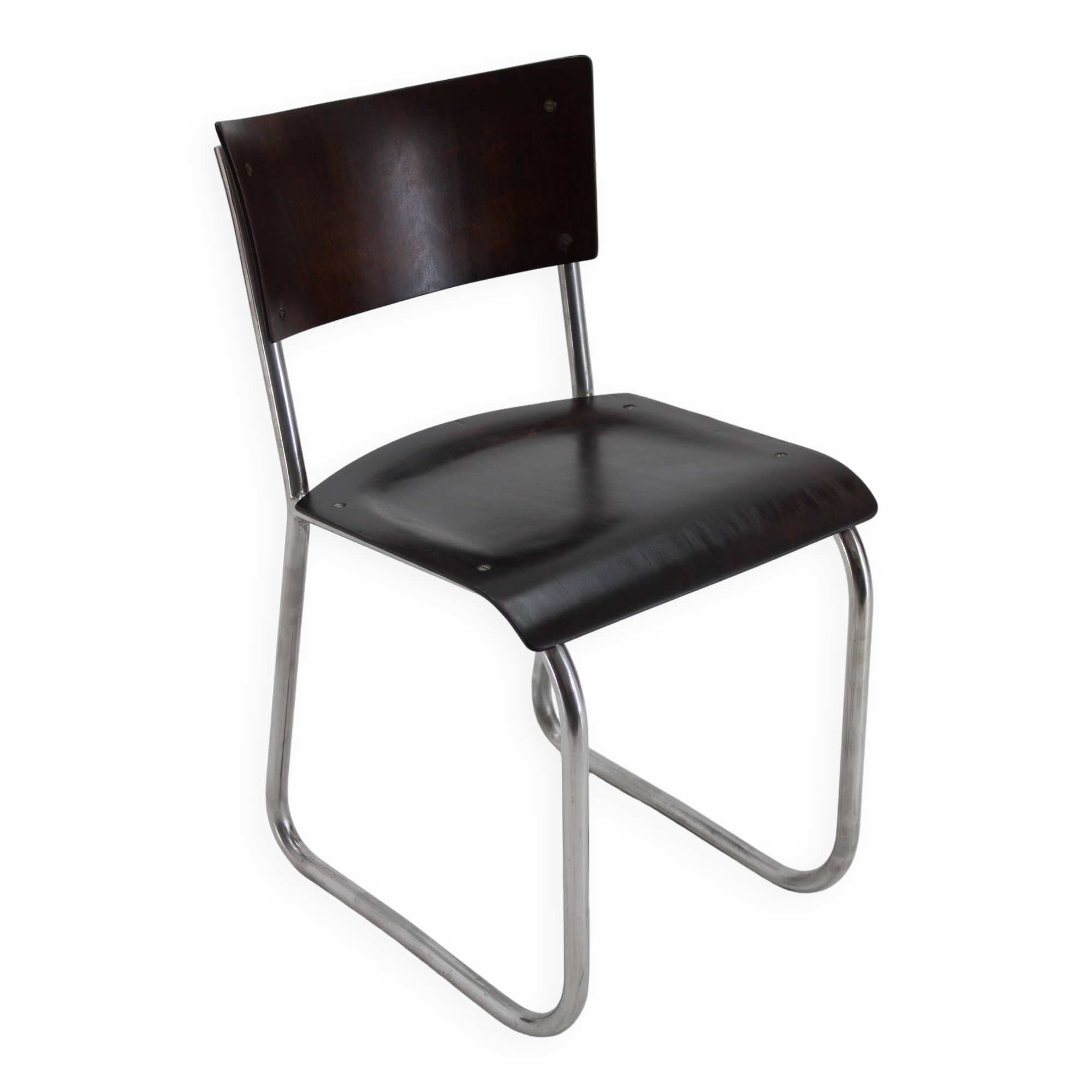 1930s Bauhaus/Functionalist Tubular Chair, Restored