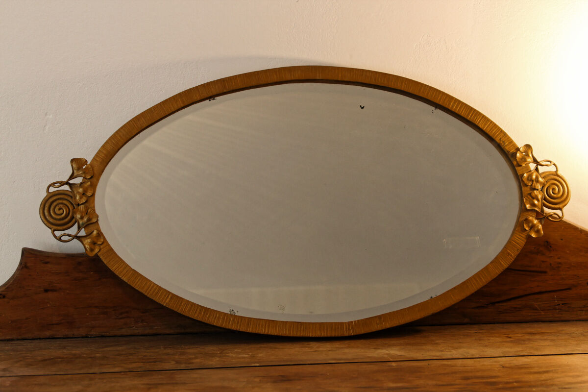 Art Nouveau beveled mirror