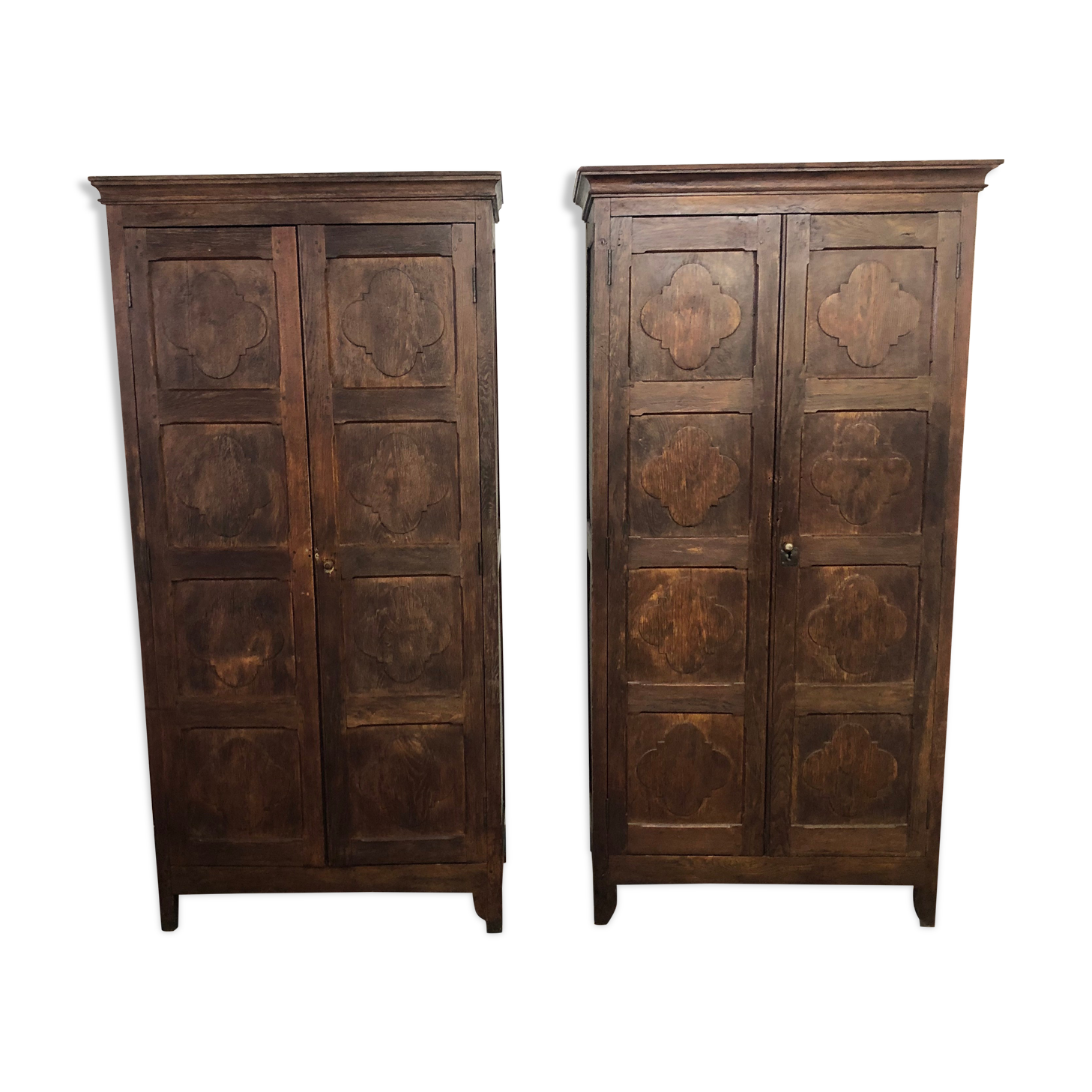 Pair of ancient liturgical cabinets