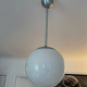 Vintage chandelier opal globe, art deco 1930