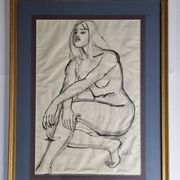 Etude de nu "Lydie" signée de François Xavier Josse, années 50, 71 x 54 cm