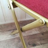 Chaise pliante velours rose