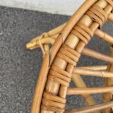 Rattan basket armchair