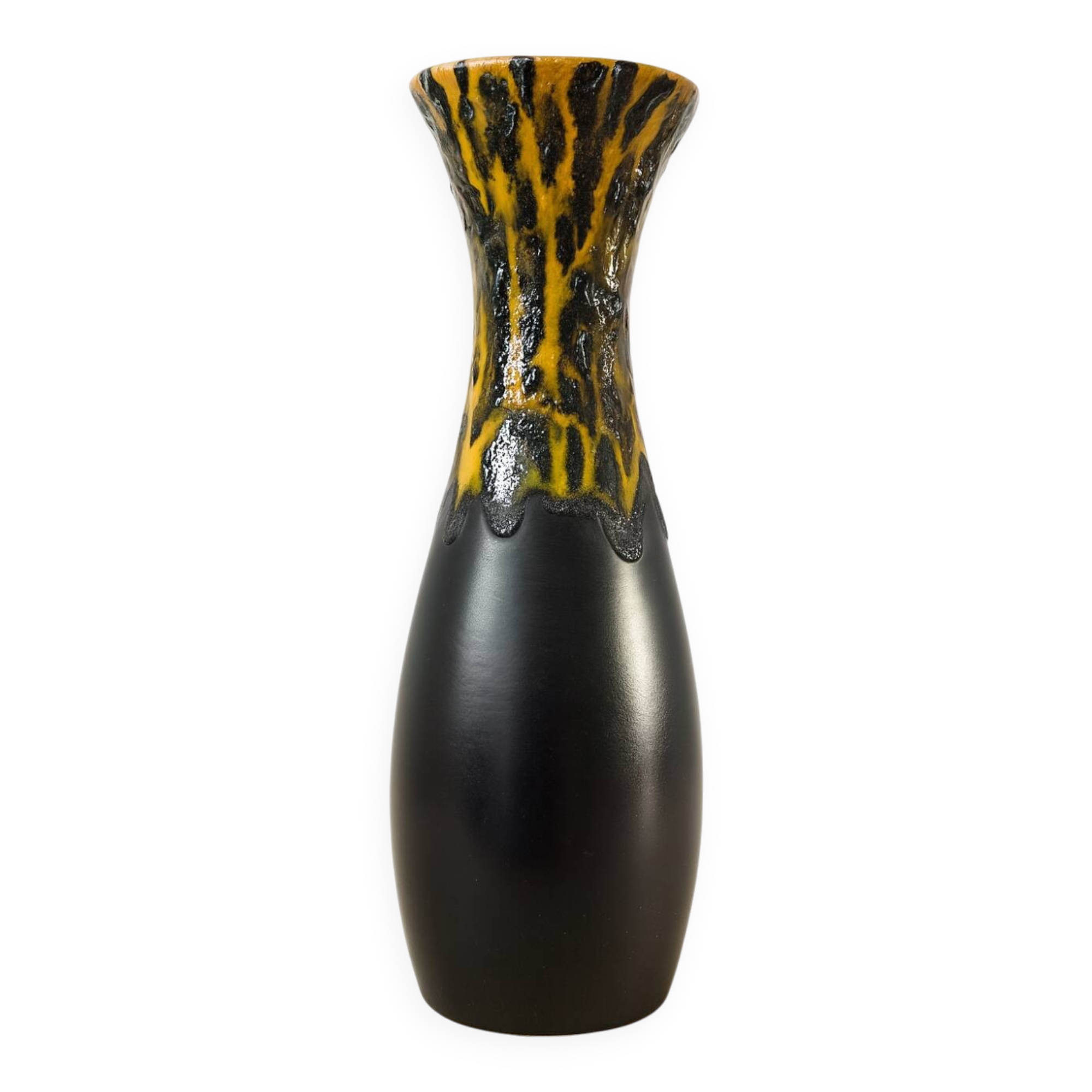Rare Scheurich 204-30 Fat Lava Vase – 30 cm, Mid-Century West German P
