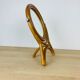 Rattan mirror on foot to pose vintage dressing table 60s