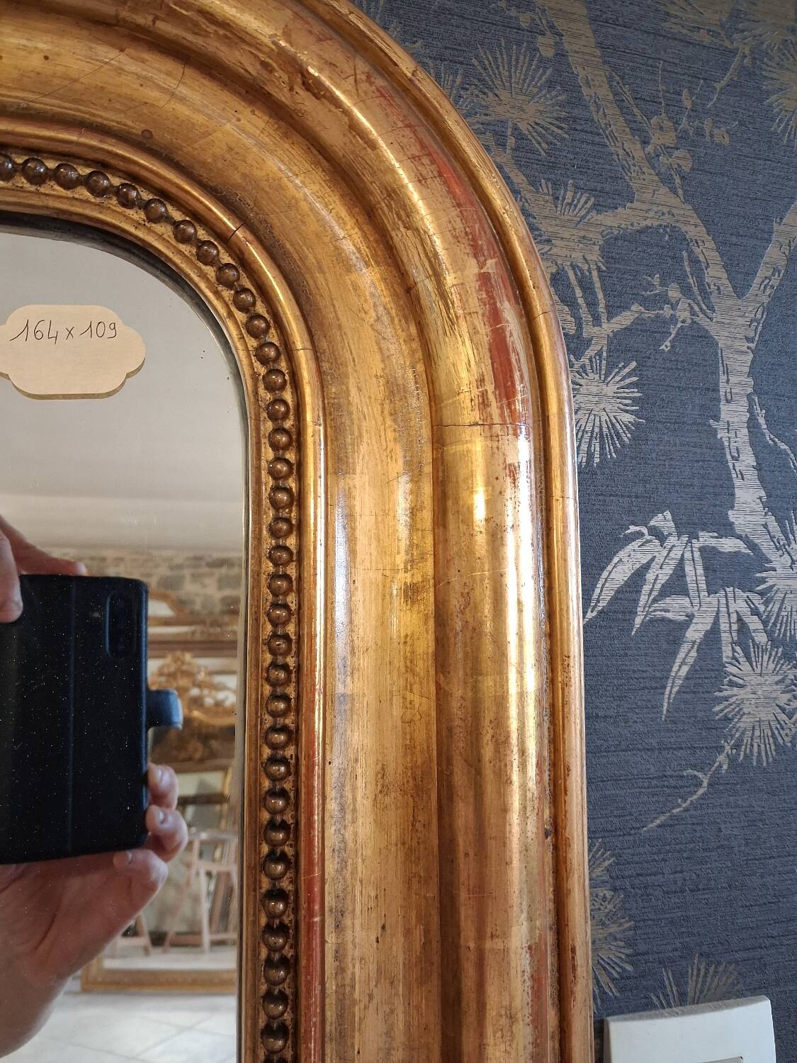 Louis Philippe period mirror 164 x 109