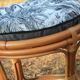 5-piece rattan salon 70/80 year jungle fabric