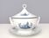 Neoclassical Richard Ginori White and Blue Porcelain Soup Dish, Italy