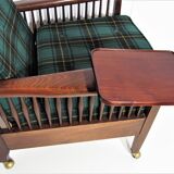English Green Morris Chair - Arts and Crafts