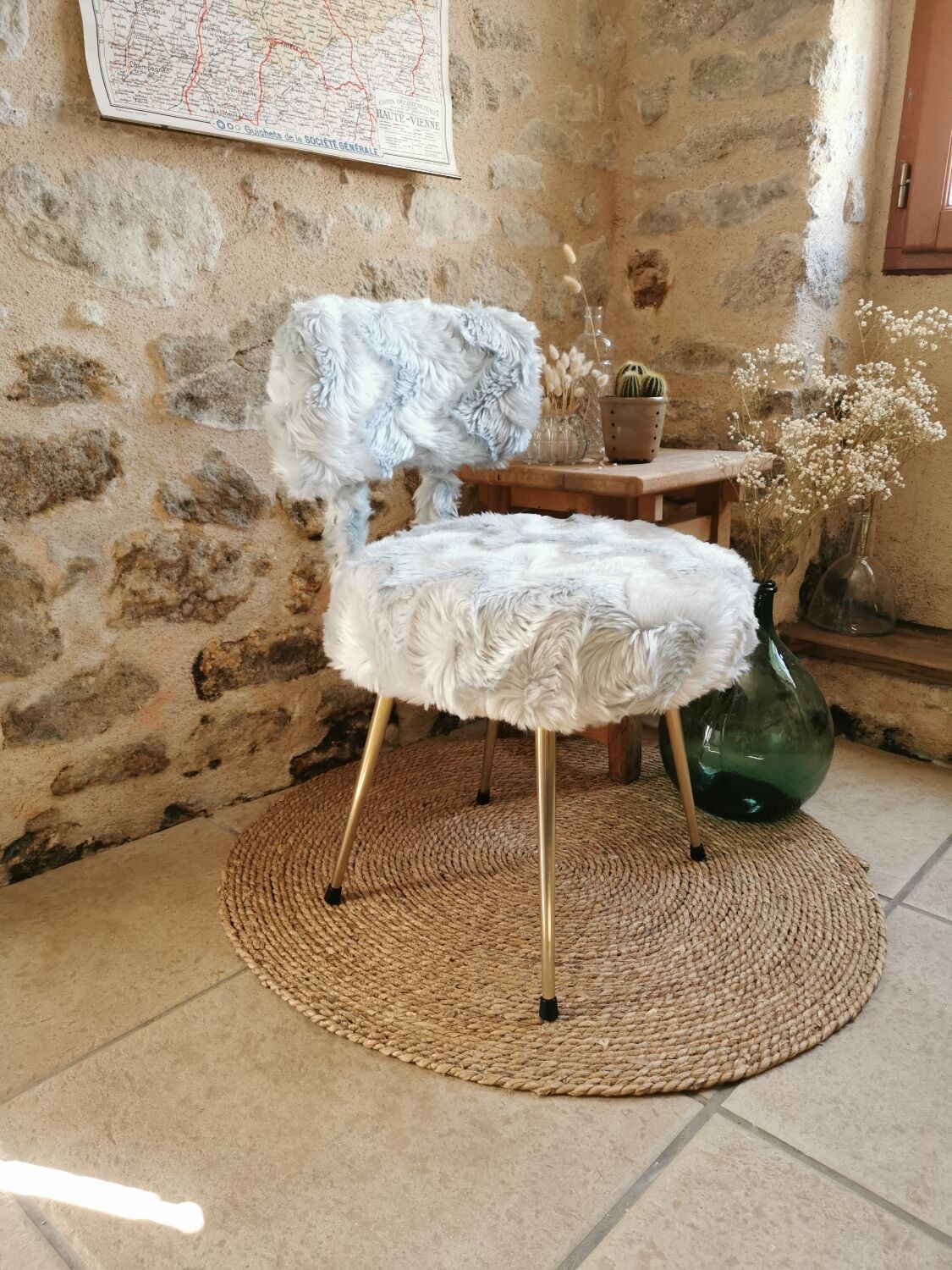 Armchair Vintage moumoute Pelfran