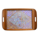Plateau butterfly wings under glass exotic wood and marquetry Brazil